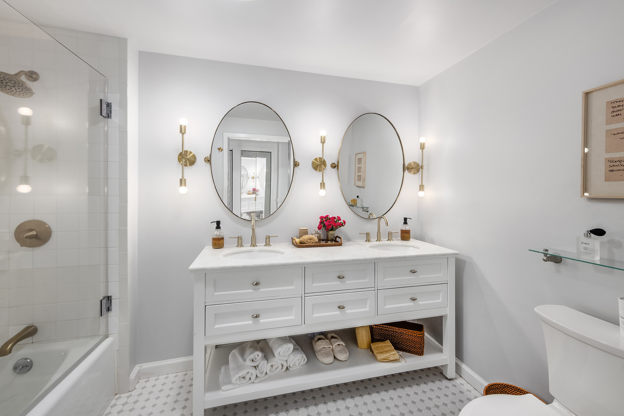 159 West 13th Street Manhattan, NY 10011 - Photo 11 of 36 a view of bathroom with dual sinks