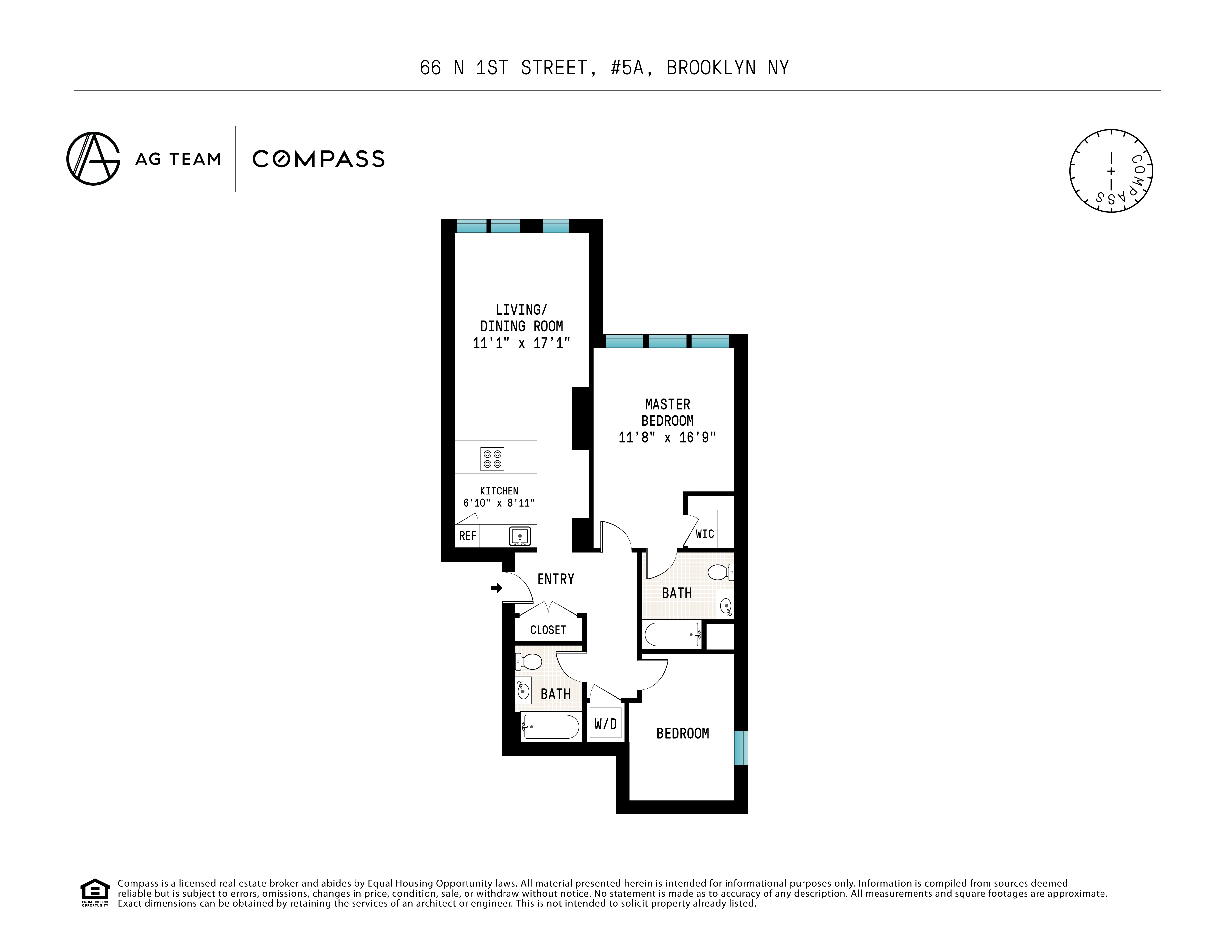 66 North 1st Street, Unit 5A Brooklyn, NY 11249 - Photo 7 of 7 a picture of a floor plan