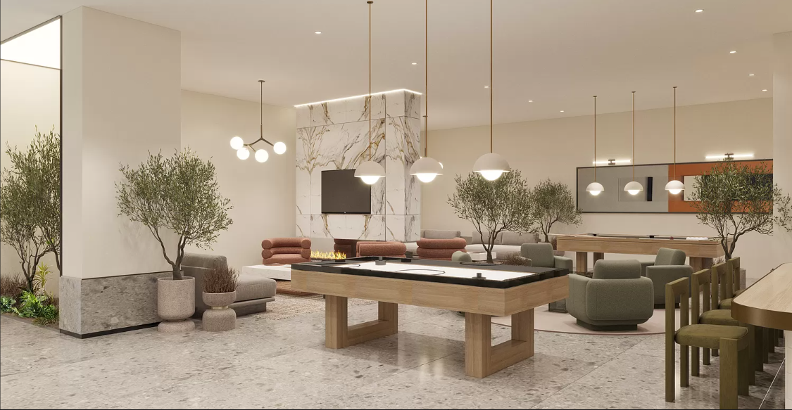 218 Front Street, Unit 231 Brooklyn, NY 11201 - Photo 23 of 35 a living room with couches a coffee table and chairs