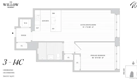 $1,545,000 | 201 East 23rd Street, Unit 12C | Gramercy