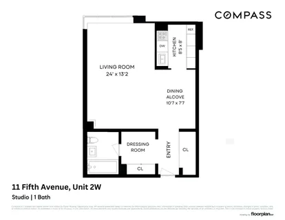 $775,000 | 11 5th Avenue, Unit 2W | Greenwich Village