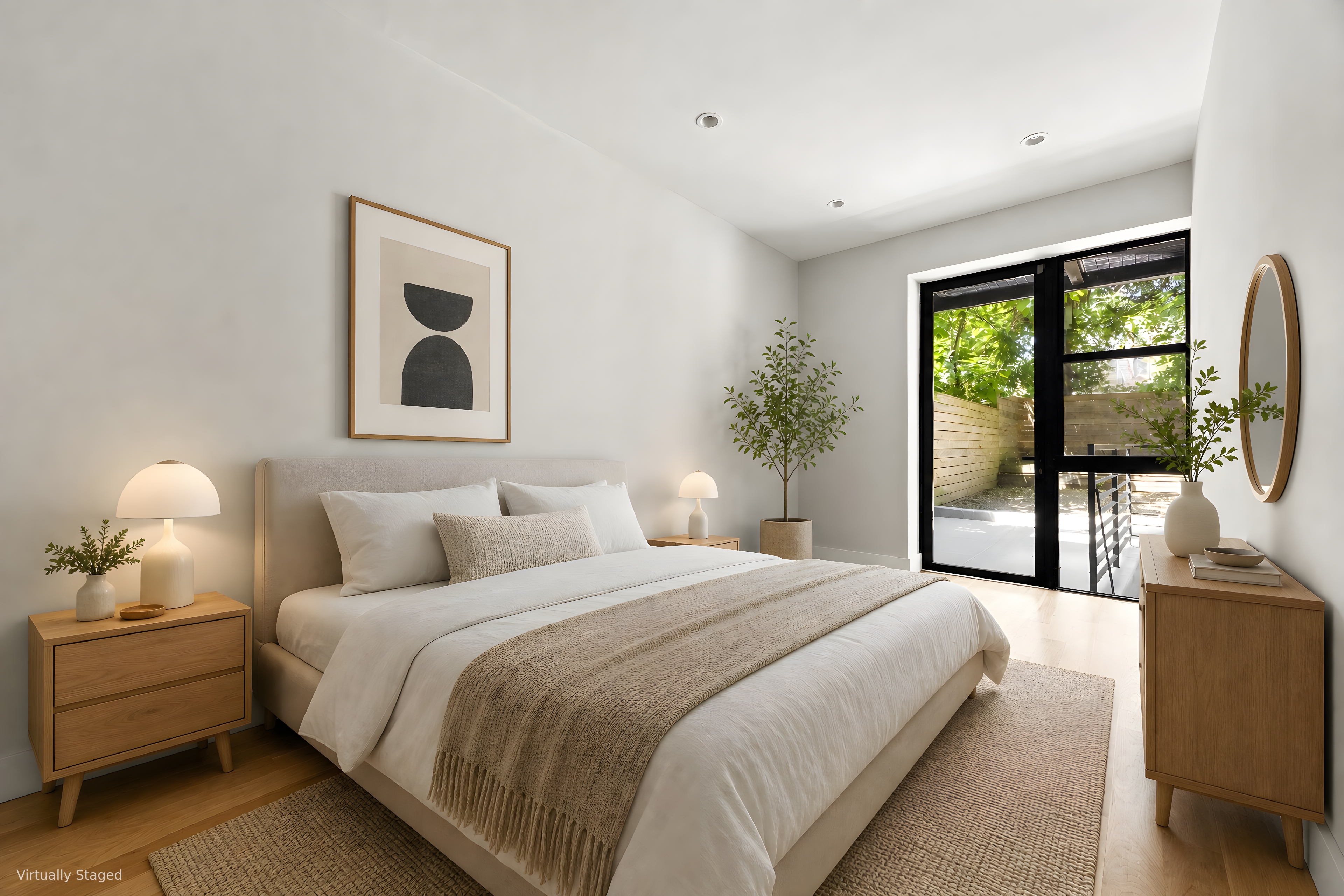 695 Monroe Street, Unit 1 Brooklyn, NY 11221 - Photo 5 of 15 a bedroom with a large bed and a large window