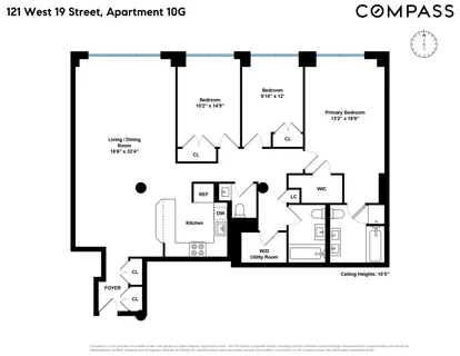 $3,500,000 | 121 West 19th Street, Unit 10G | Chelsea