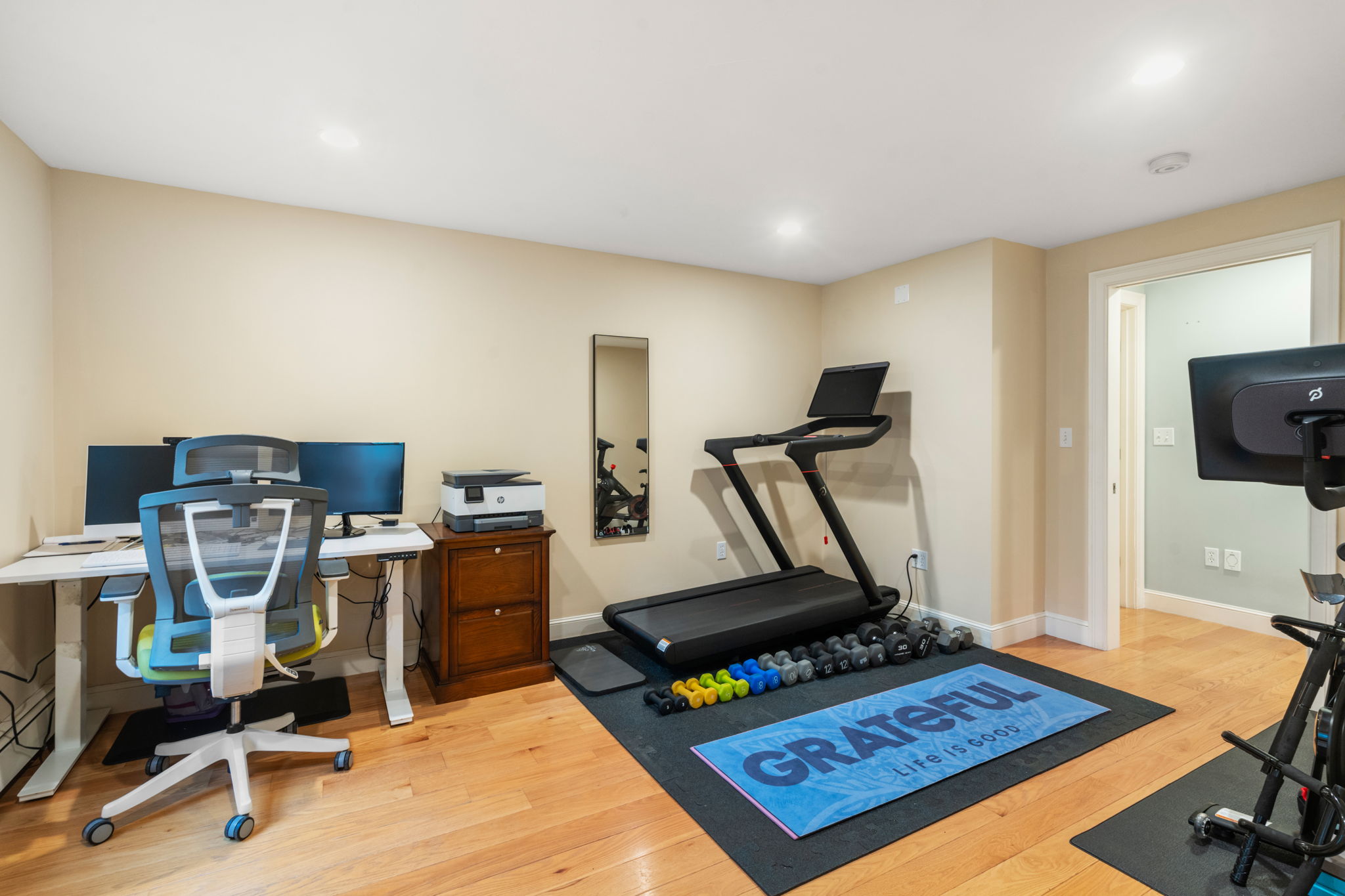 4 Gage Road Wayland, MA 01778 - Photo 15 of 32 a view of a room with gym equipment