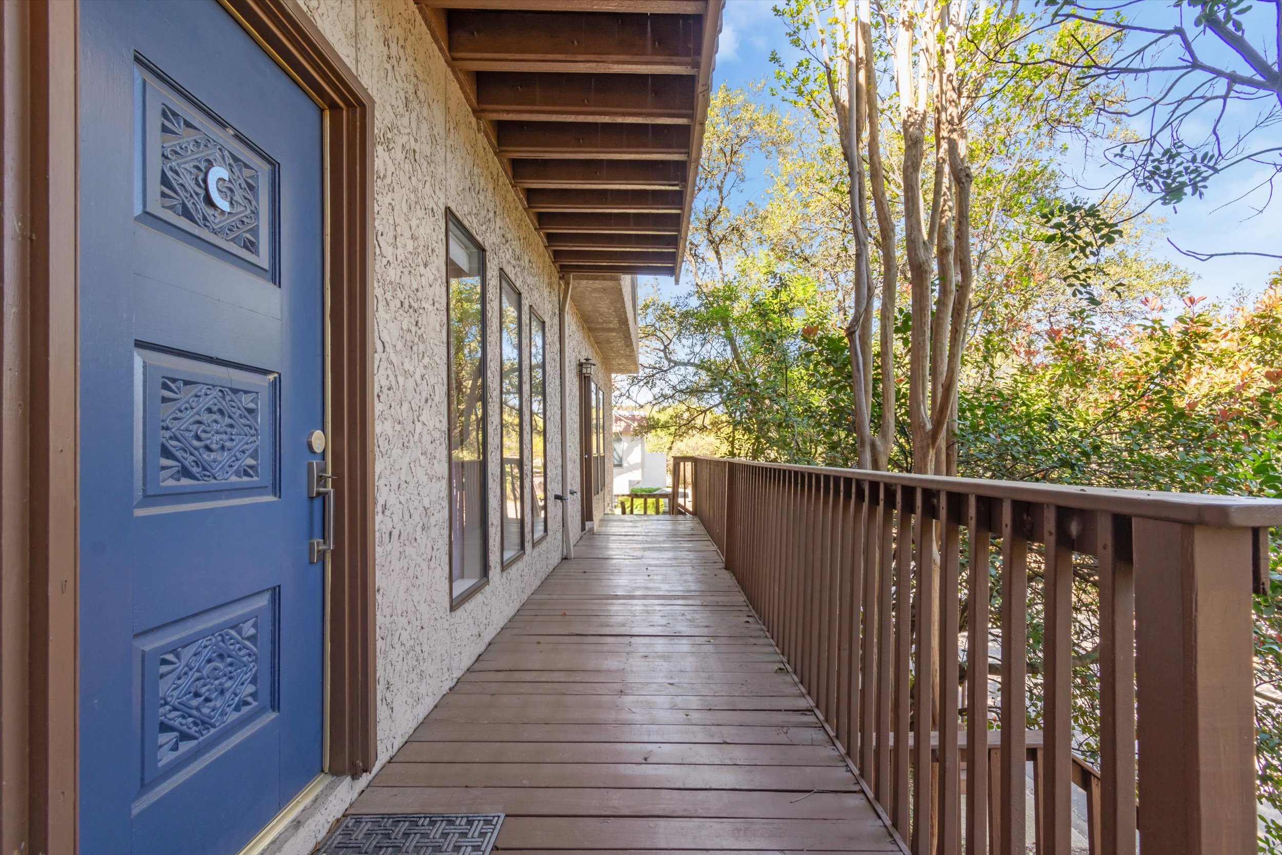 a view of balcony
