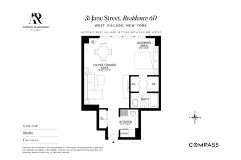 $925,000 | 31 Jane Street, Unit 6D | West Village