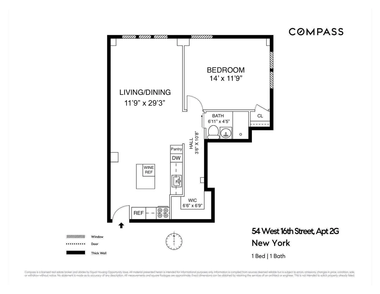 $849,000 | 54 West 16th Street, Unit 2G | Flatiron