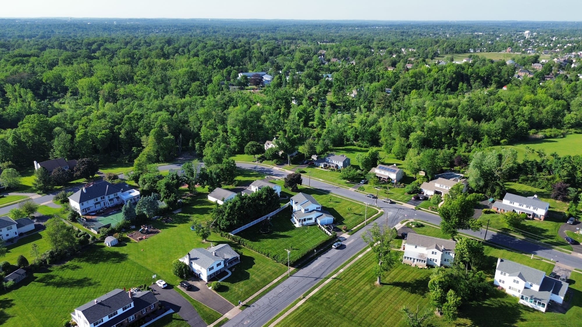 535 Bell Lane Ambler, PA 19002 - Photo 41 of 45 an aerial view of a residential houses with outdoor space and street view