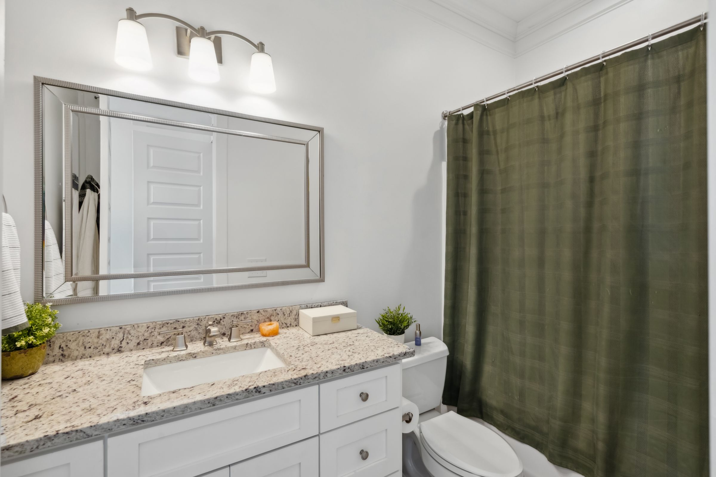 249 Pointe Overlook Drive Chapin, SC 29036 - Photo 41 of 56 a bathroom with a granite countertop sink and a mirror