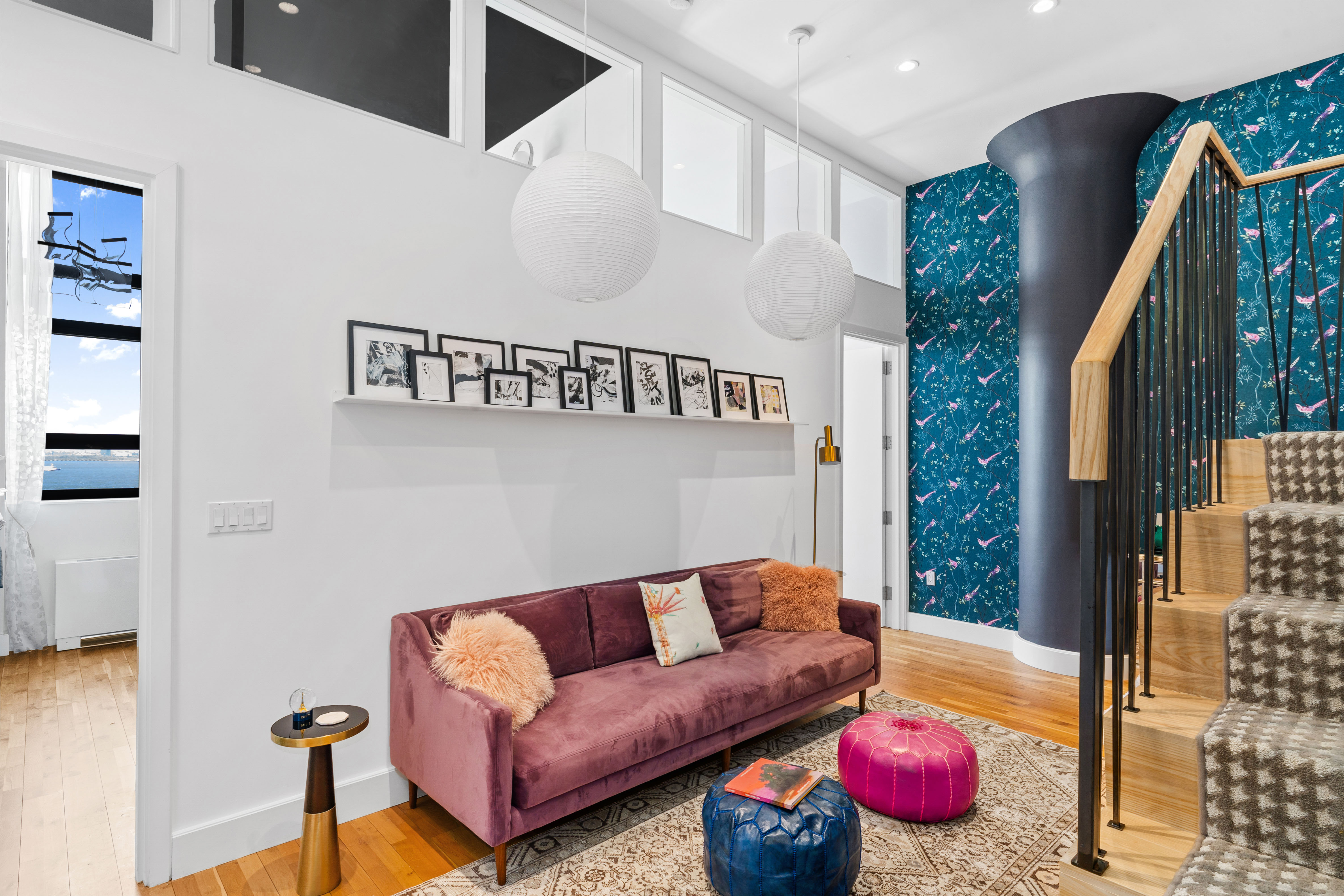 360 Furman Street, Unit 734 Brooklyn, NY 11201 - Photo 15 of 31 a living room with furniture and a potted plant