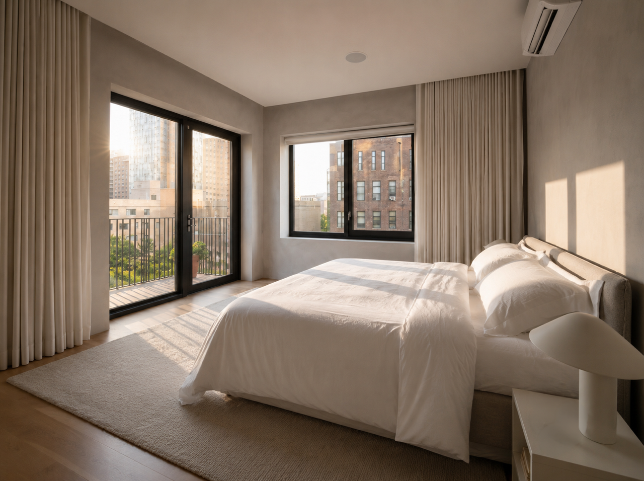 52 Convent Avenue, Unit PH Manhattan, NY 10027 - Photo 9 of 16 a bedroom with a bed and window