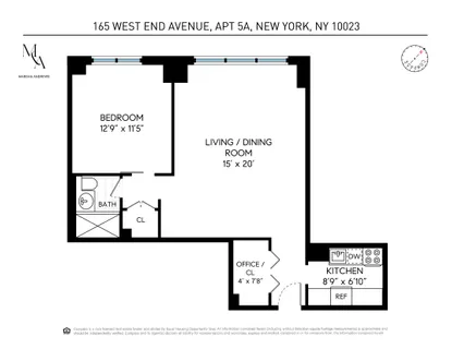 $734,000 | 165 West End Avenue, Unit 5A | Upper West Side