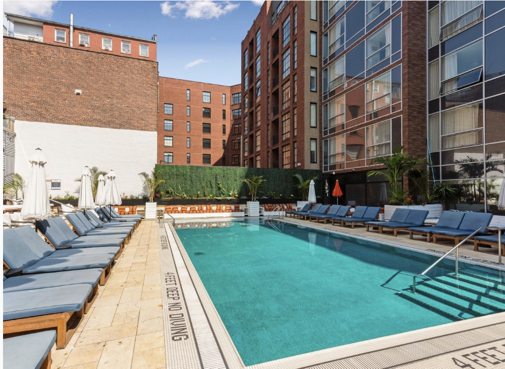 135 North 11th Street, Unit 2F Brooklyn, NY 11249 - Photo 6 of 10 a view of swimming pool with outdoor seating and plants