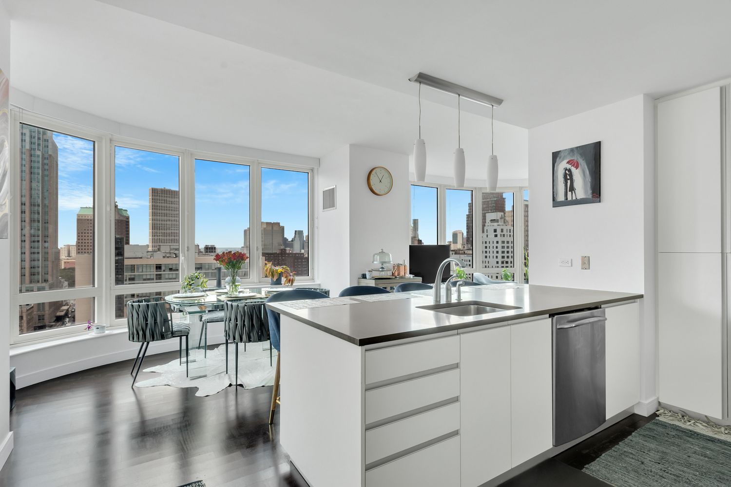 306 Gold Street, Unit 20F Brooklyn, NY 11201 - Photo 5 of 21 a kitchen with a sink stove and cabinets