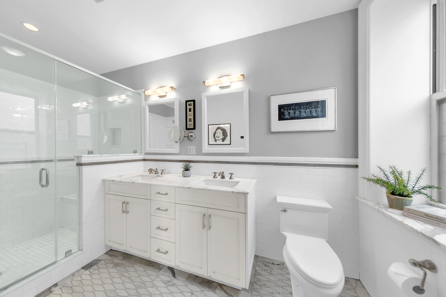 610 West 110th Street, Unit 8AB Manhattan, NY 10025 - Photo 7 of 14 a bathroom with a toilet sink and mirror