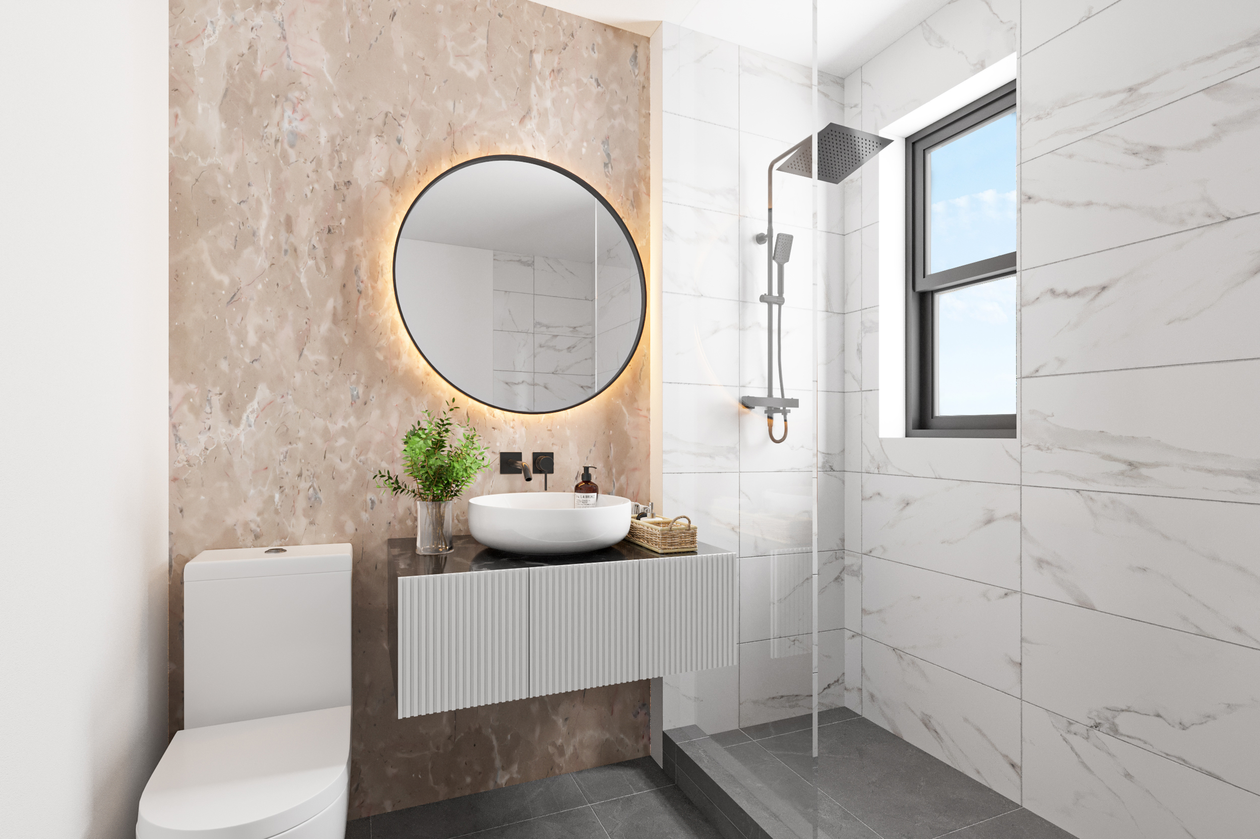 100 St Nicholas Avenue, Unit 7E Manhattan, NY 10026 - Photo 8 of 10 a bathroom with a toilet sink and mirror