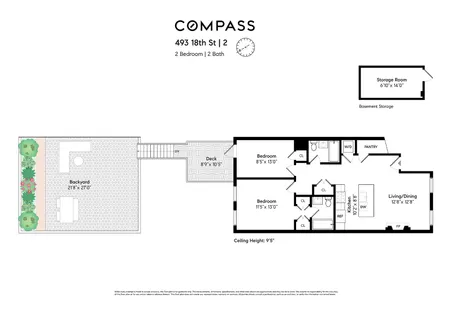 $1,495,000 | 493 18th Street, Unit 2 | Park Slope
