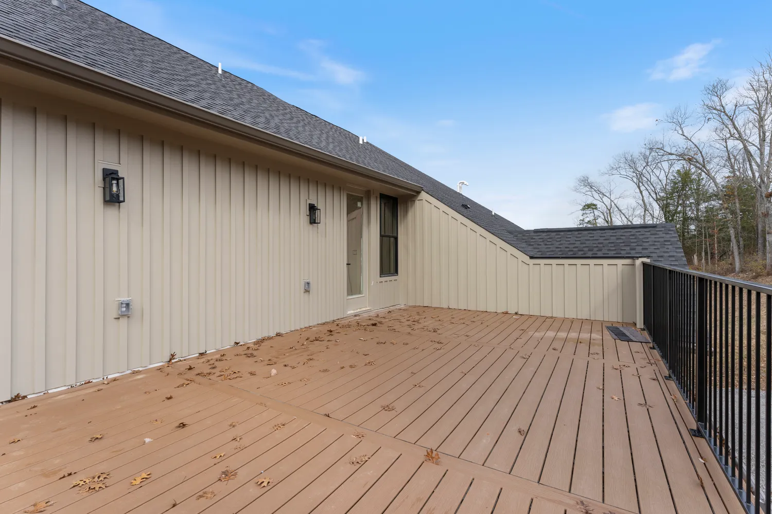 a view of a yard with trees