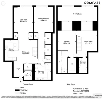 $3,099,000 | 421 Hudson Street, Unit 221 | West Village
