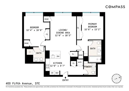 $2,095,000 | 400 5th Avenue, Unit 37C | Midtown South