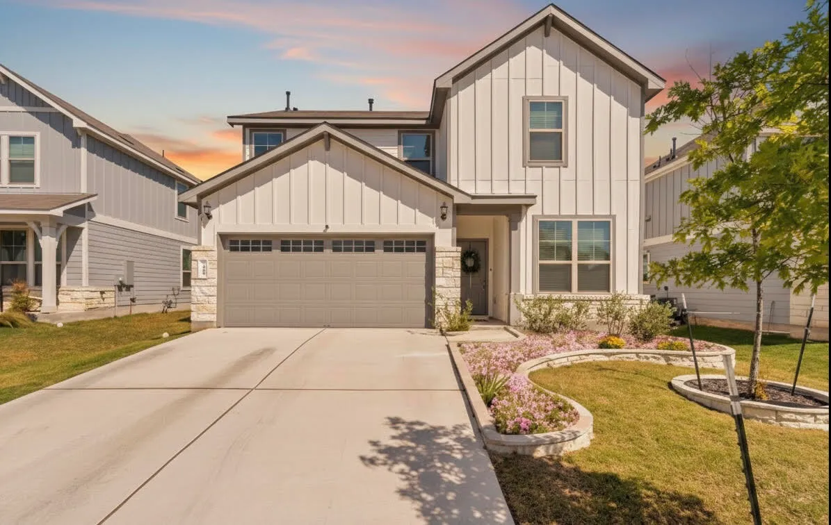 a view of residential house with swimming pool