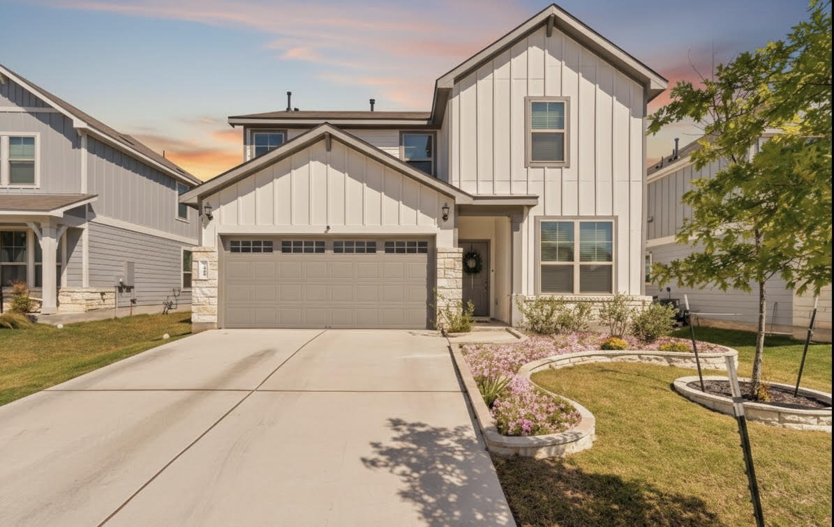 a view of residential house with swimming pool