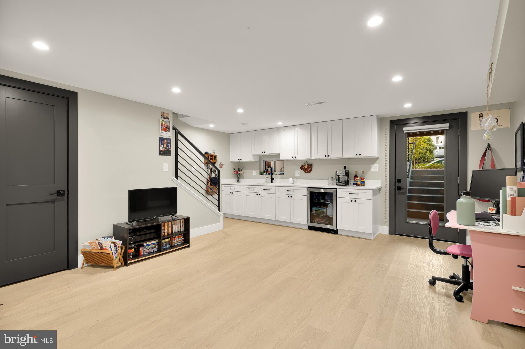 47 T Street Northeast Washington, DC 20002 - Photo 39 of 45 a view of kitchen with kitchen island stainless steel appliances refrigerator stove microwave and cabinets