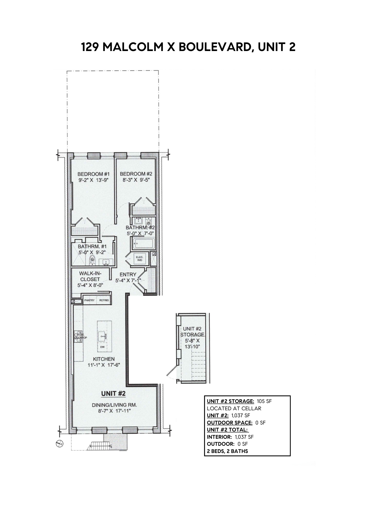 129 Malcolm X Boulevard, Unit 2 Brooklyn, NY 11221 - Photo 26 of 26 a picture of a floor plan