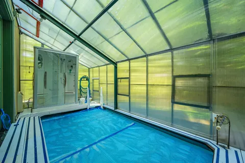 a view of an outdoor space with seating area