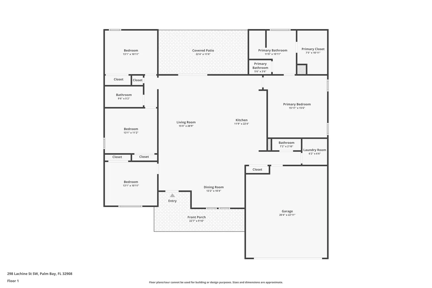 $435,000 | 298 Lachine Street Southwest, Palm Bay, FL 32908