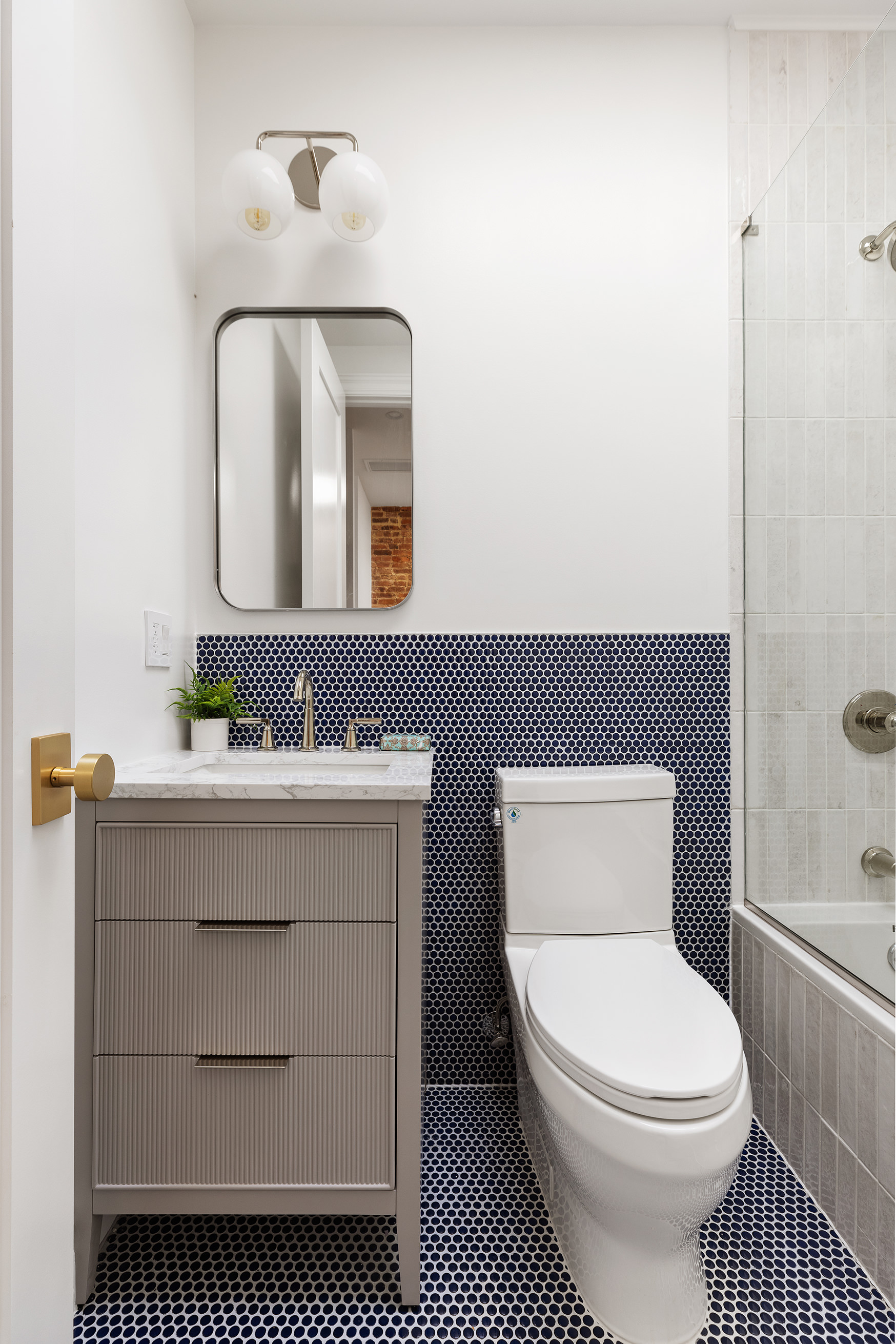 716 Decatur Street Brooklyn, NY 11233 - Photo 12 of 17 a bathroom with a toilet a sink and mirror