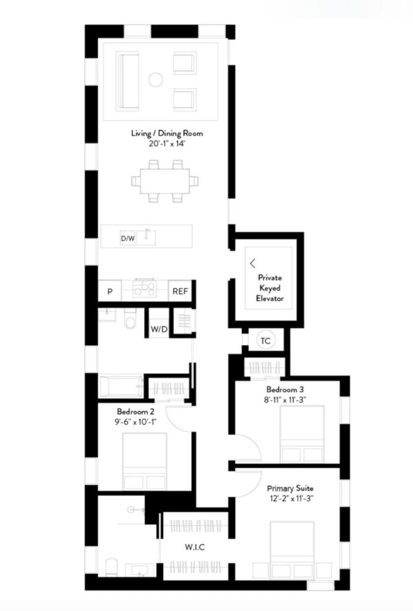 8 St Marks Place, Unit 6A Brooklyn, NY 11217 - Photo 11 of 11 a picture of a bench in front of door