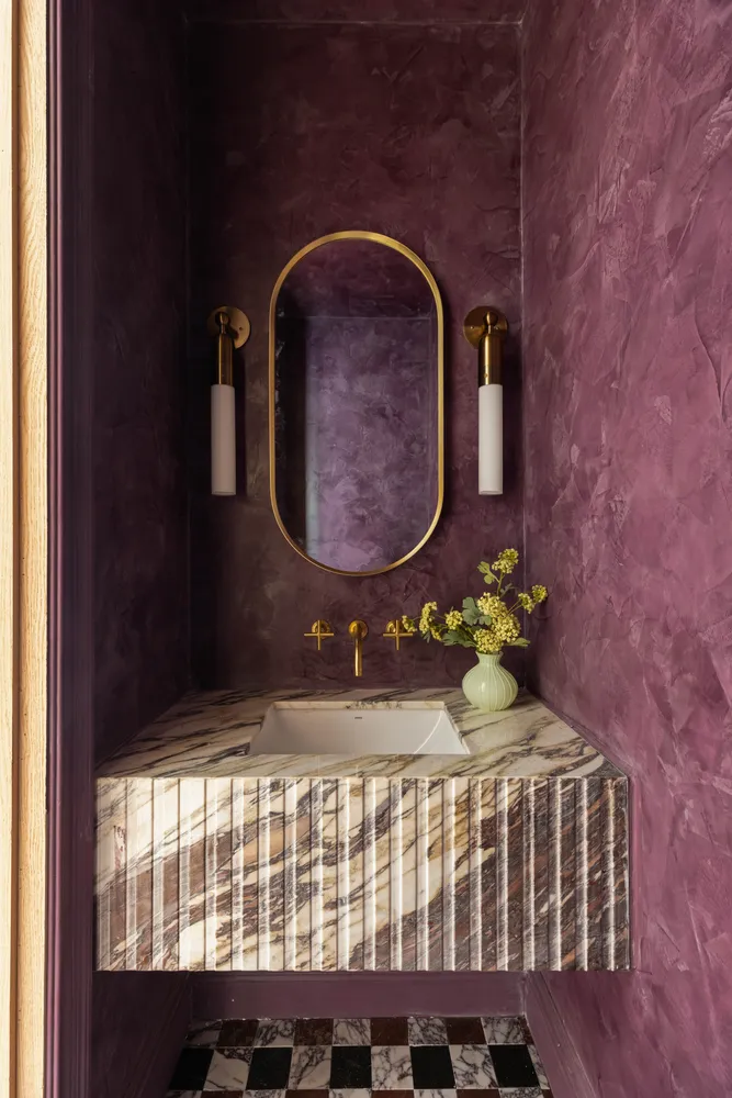 a front view of a house with wooden floor