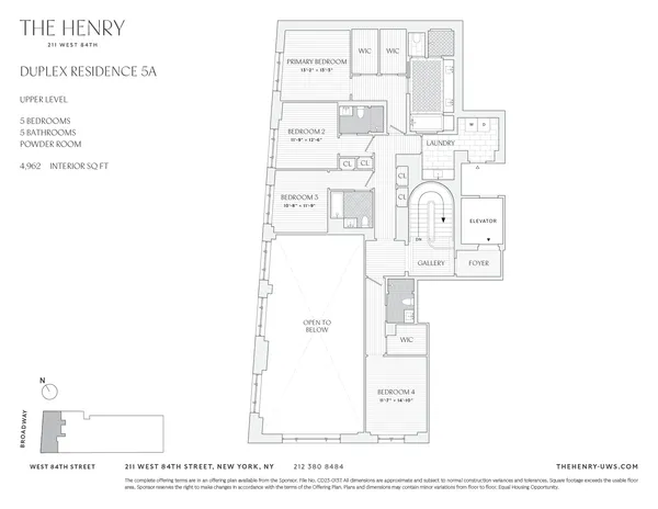 $15,225,000 | 211 West 84th Street, Unit 5A | Upper West Side