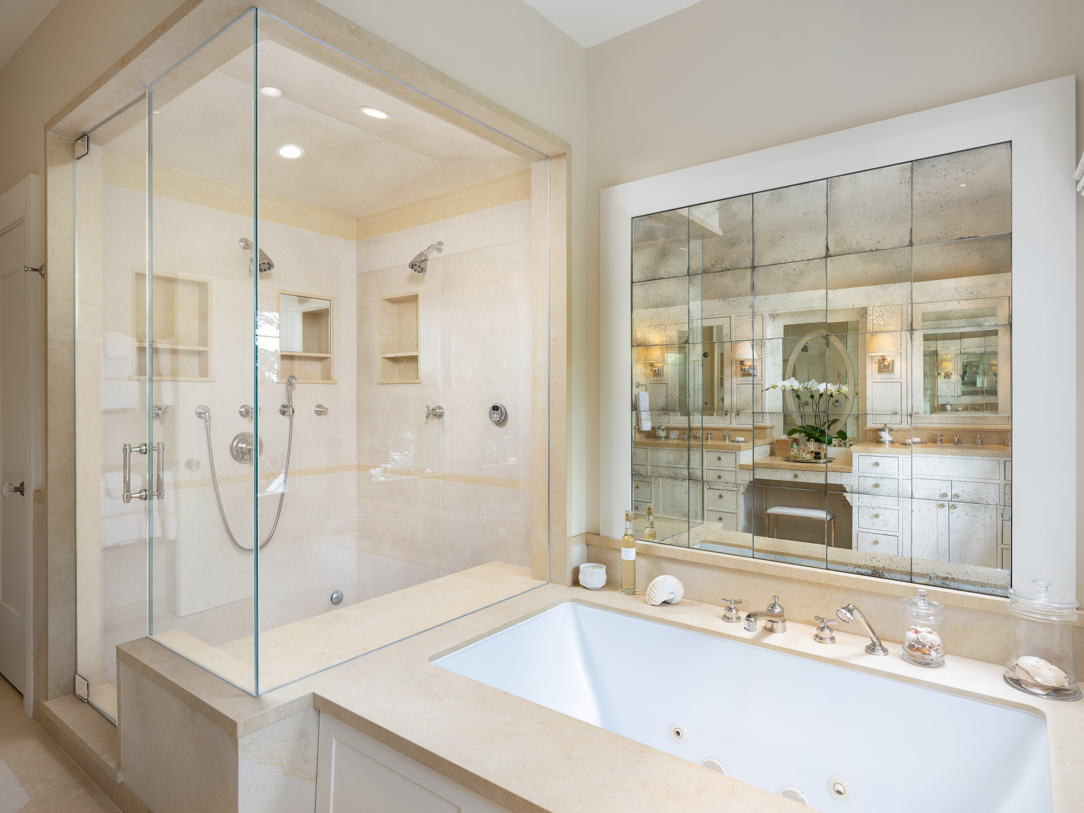 37 Upper Road Ross, CA 94957 - Photo 34 of 68 a bathroom with a bathtub and a shower