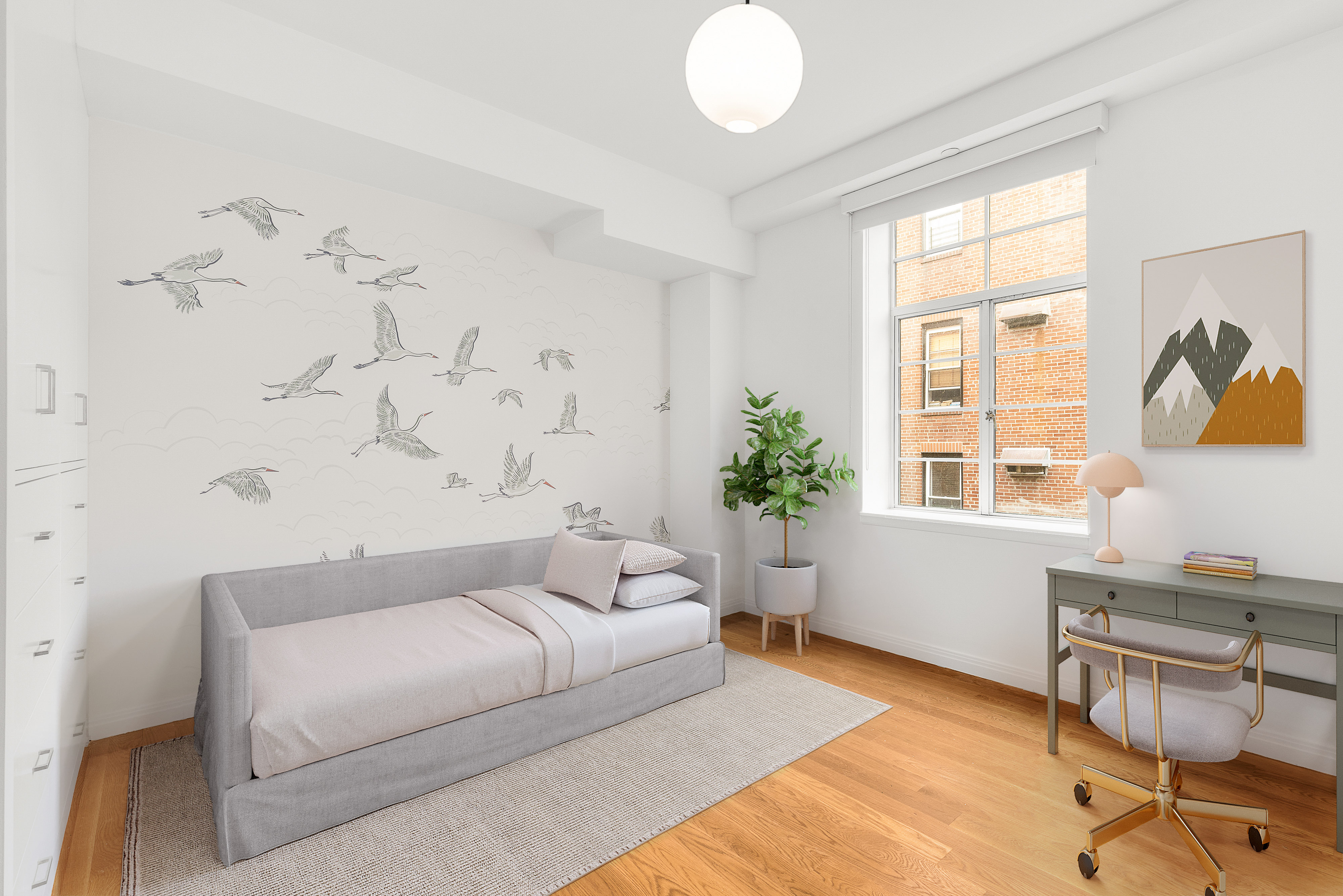 9 College Place, Unit 3K Brooklyn, NY 11201 - Photo 5 of 7 a living room with furniture and a window