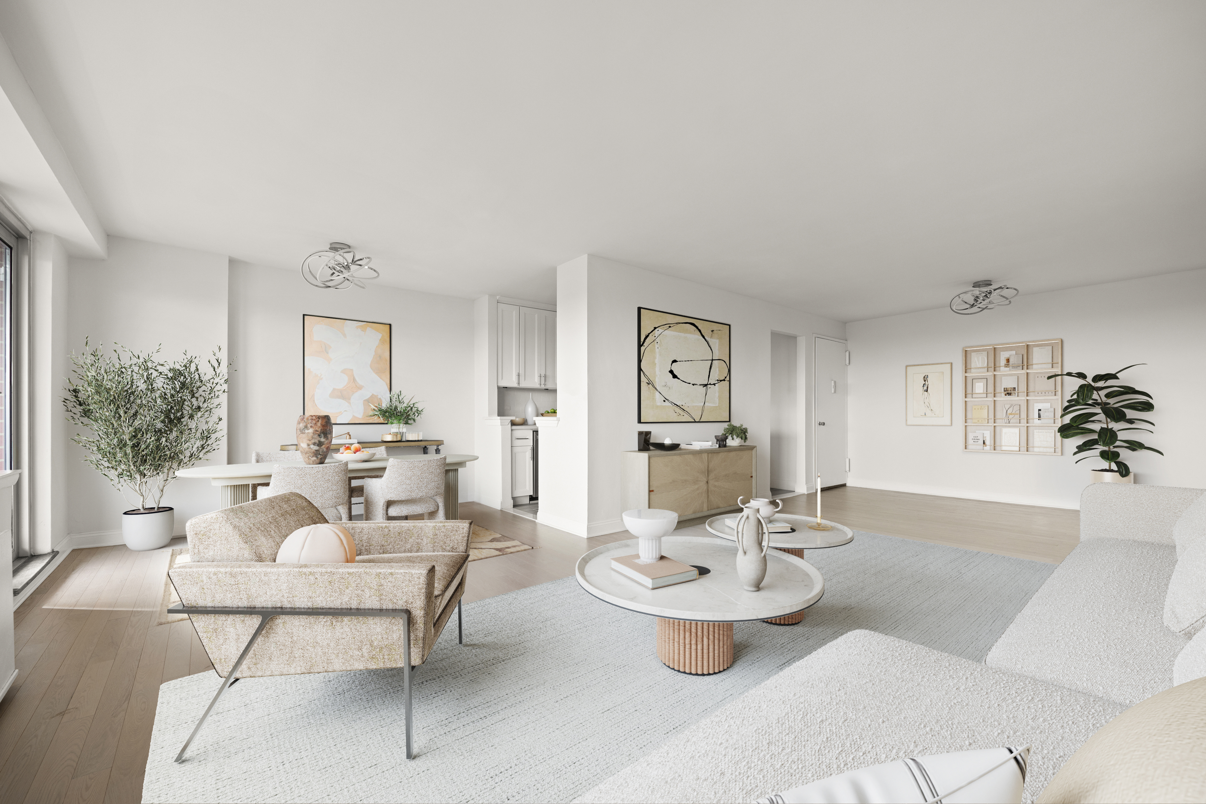 135 Ocean Parkway, Unit 16N Brooklyn, NY 11218 - Photo 4 of 16 a living room with furniture and a large window