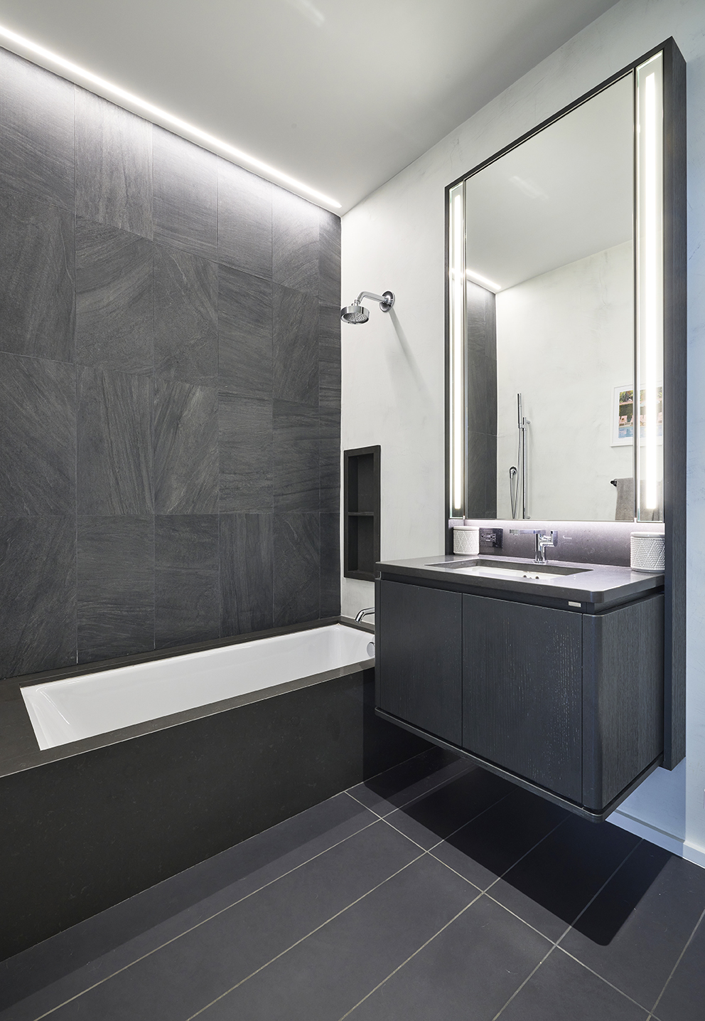 77 Charlton Street, Unit N10C Manhattan, NY 10014 - Photo 7 of 24 a bathroom with a bathtub and a sink
