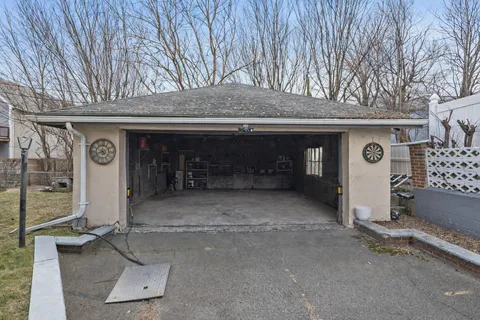 a view of a car garage