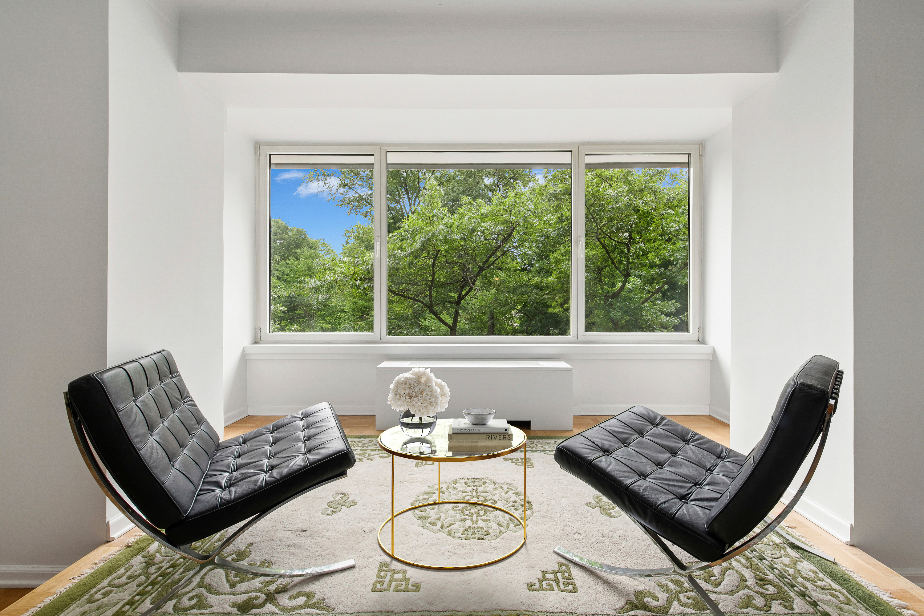 860 5th Avenue, Unit 3H Manhattan, NY 10065 - Photo 2 of 17 a living room with furniture and a window
