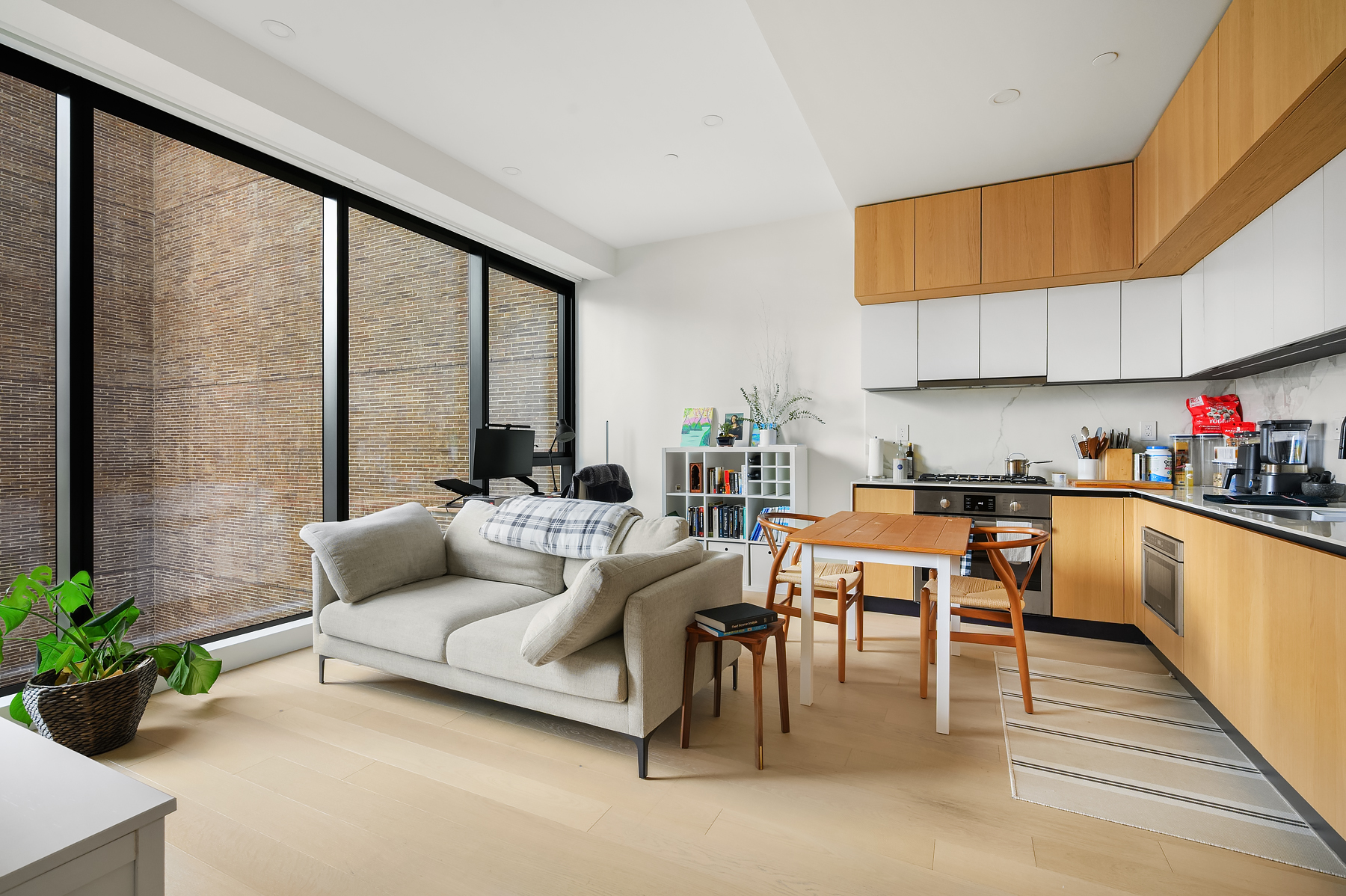 4507 Court Square, Unit 6G Queens, NY 11101 - Photo 2 of 6 a living room with furniture and a potted plant