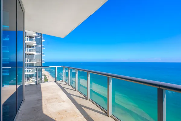 a view of balcony with workspace