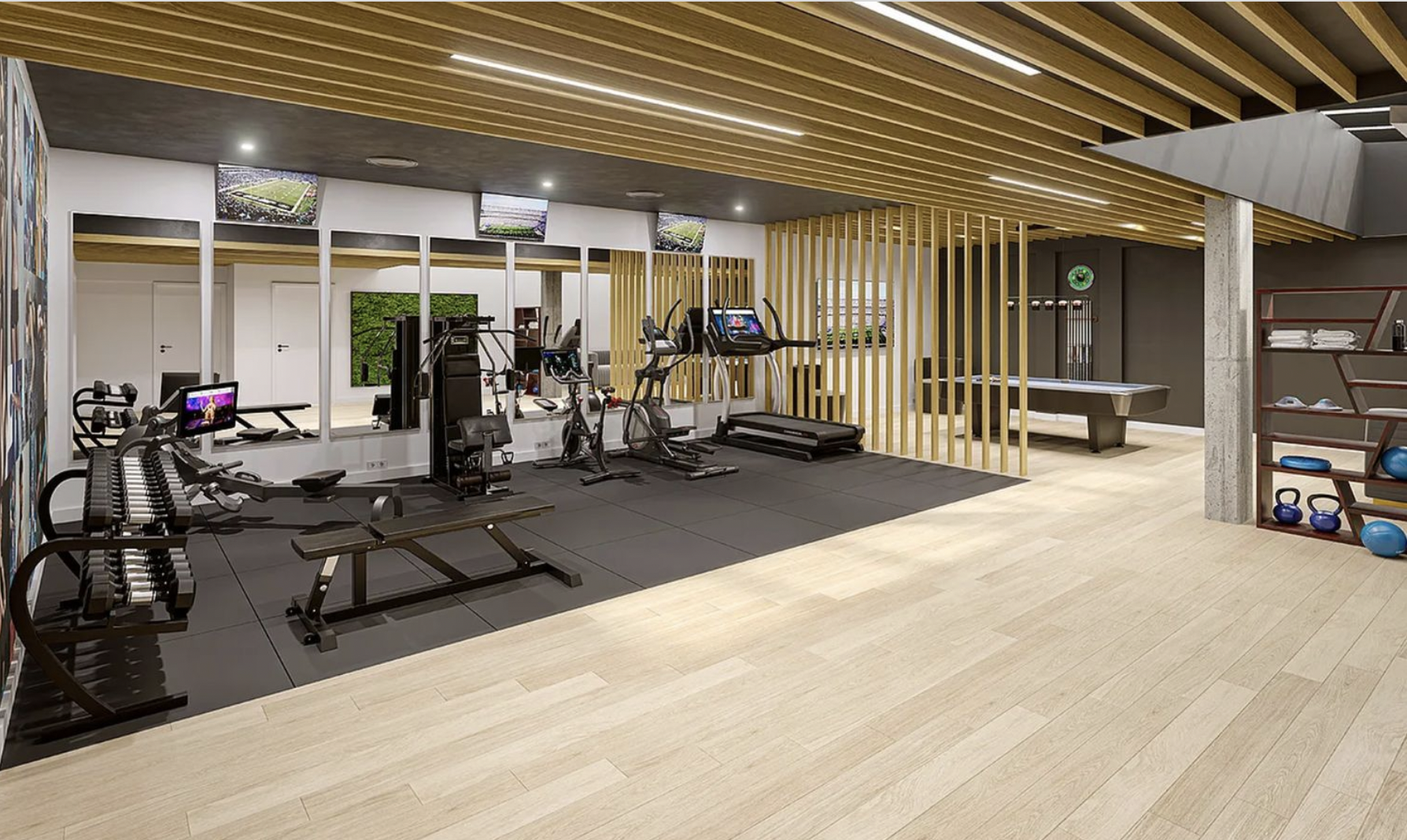 181 East 101st Street, Unit 701 Manhattan, NY 10029 - Photo 12 of 16 a view of a room with gym equipment