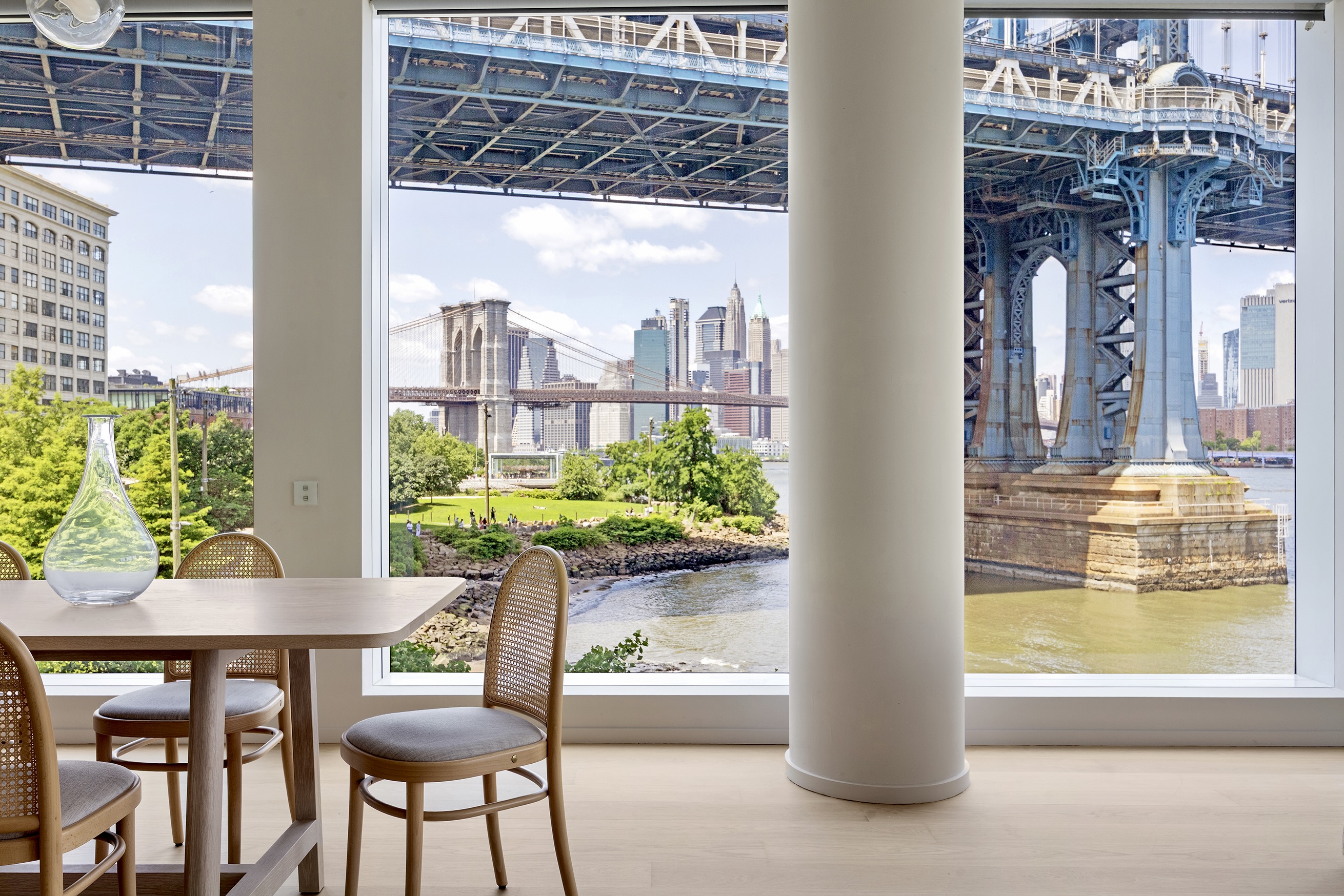 1 John Street, Unit 3B Brooklyn, NY 11201 - Photo 6 of 27 a view of a dining room with furniture window and outside view