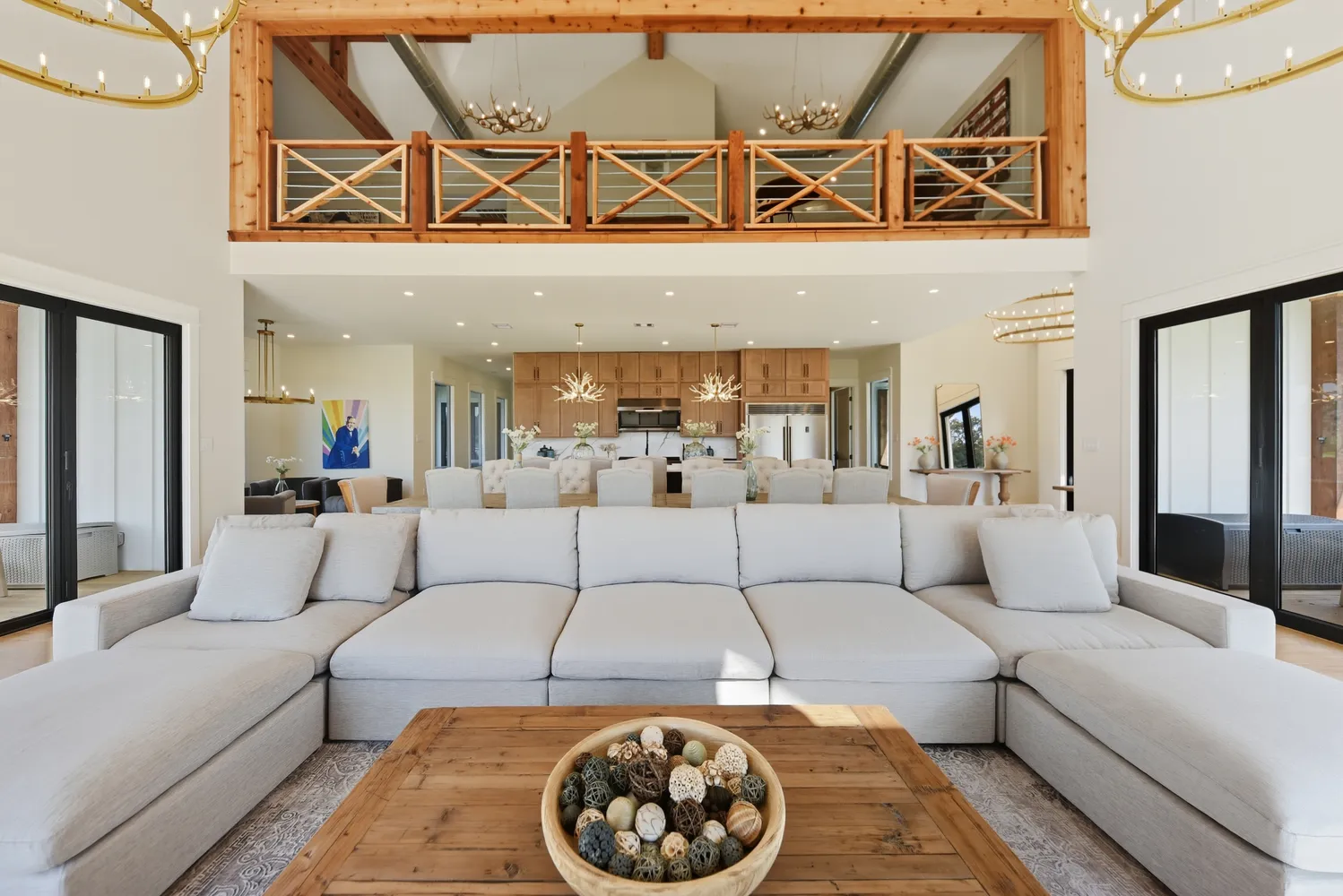 a outdoor space with furniture