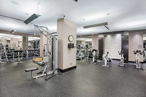 100 Riverside Boulevard, Unit 9D Manhattan, NY 10069 - Photo 9 of 14 a view of a room with gym equipment
