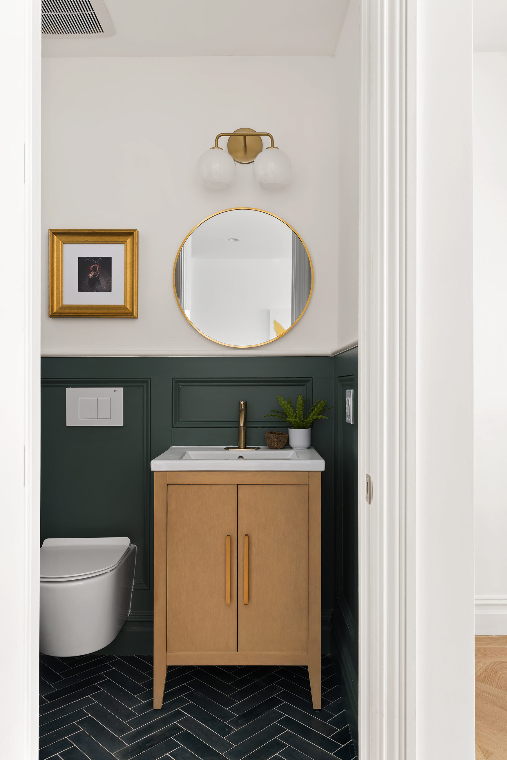 1433 Dean Street Brooklyn, NY 11213 - Photo 8 of 18 a bathroom with a sink toilet and mirror