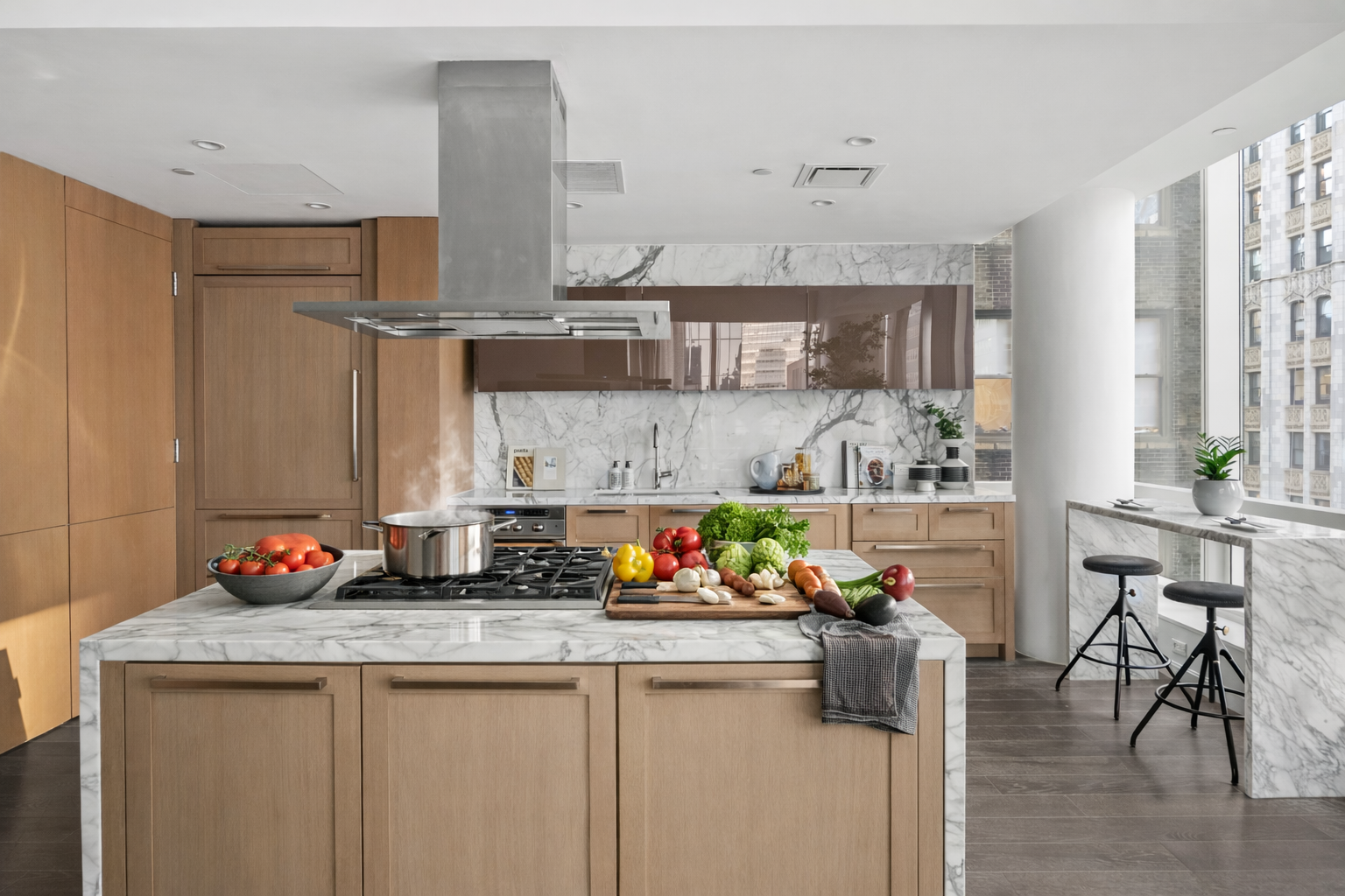19 Park Place, Unit 14A Manhattan, NY 10007 - Photo 1 of 19 a kitchen with stainless steel appliances granite countertop a sink and cabinets