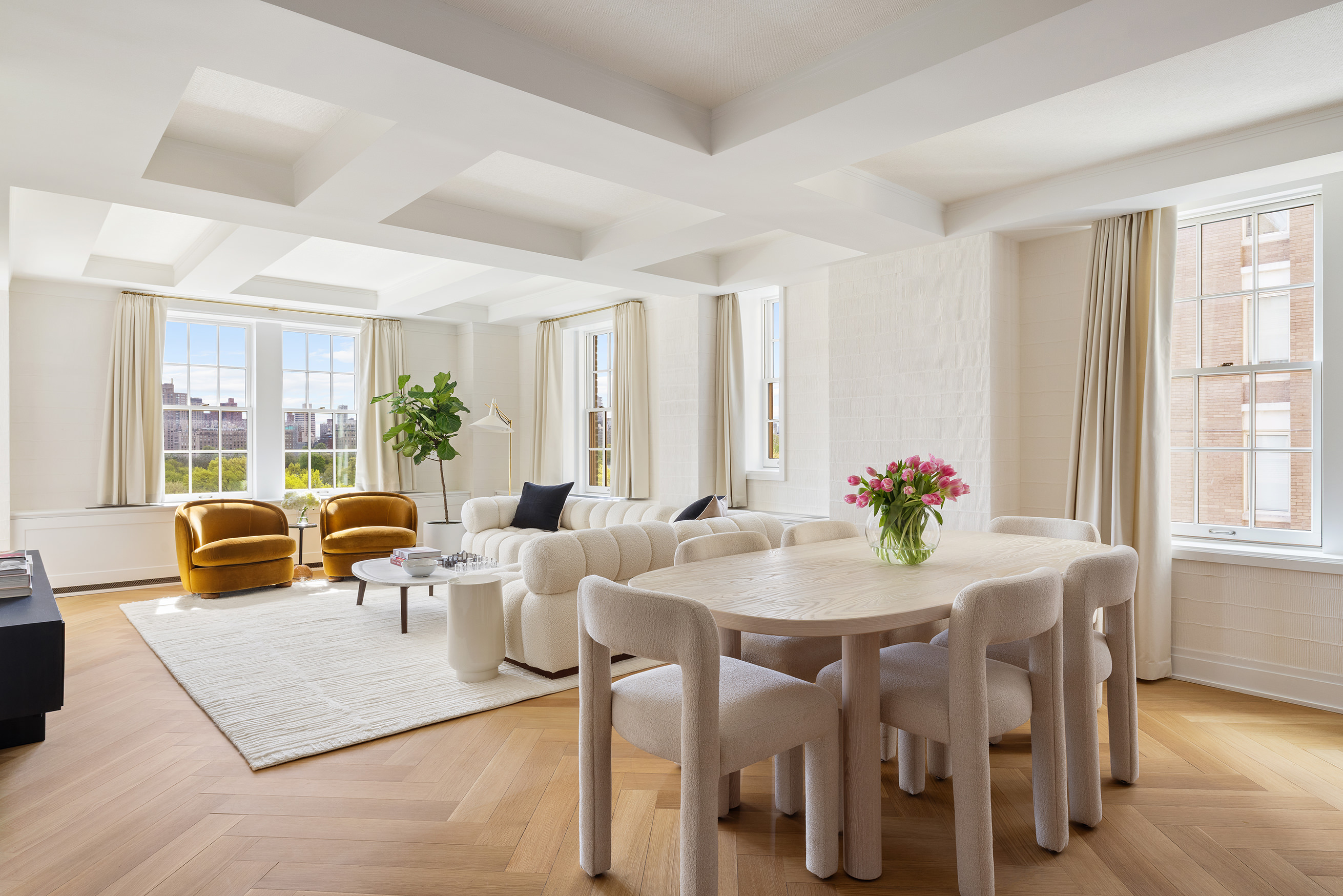 360 Central Park West, Unit 11C Manhattan, NY 10025 - Photo 6 of 17 a view of a dining room with furniture and wooden floor