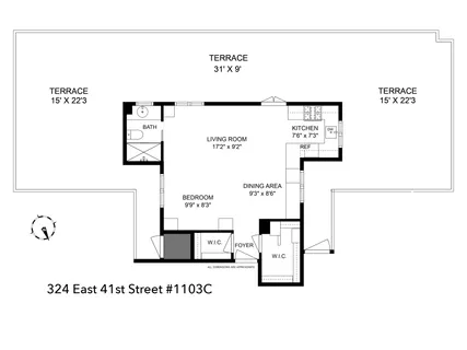 $865,000 | 324 East 41st Street, Unit 1103C | Murray Hill